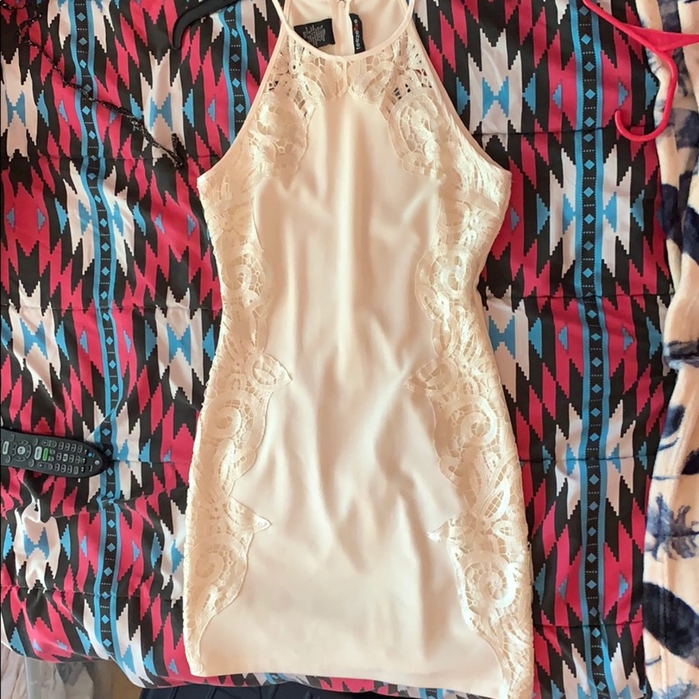 Fitted Cream Cocktail Dress